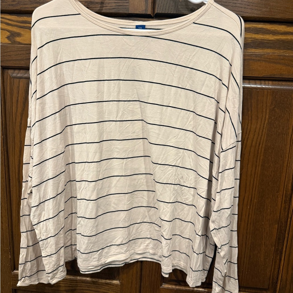 Old Navy Luxe Long Sleeve Boxy Tee XL Short Length